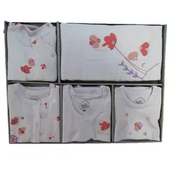 ست بیمارستانی 13تیکه نیلی طرح گل