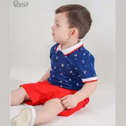 ست تیشرت و شلوارک طرح قایق پاپو