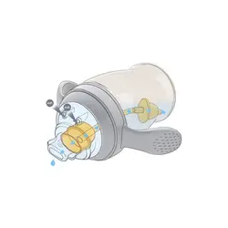 آبمیوه خوری رنگ صورتی هی اورشی180ml