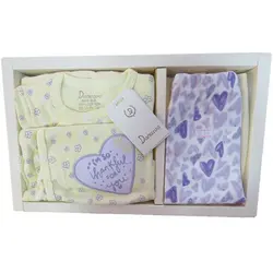 ست 5 تیکه ای دانالو طرح قلب بنفش