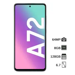 گوشی موبایل سامسونگ مدل A72 SM-A725F/DS دو سیم‌کارت ظرفیت 128 گیگابایت و رم 8 گیگابایت/تحویل فوری