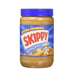 کره بادام زمینی کرانچی بدون گلوتن آبی اسکیپی (Skippy)