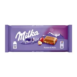 شکلات فندق کشمش میلکا 100 گرم Milka