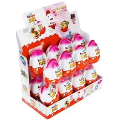 تخم مرغ شانسی دخترانه کیندر جوی 16 عددی (Kinder joy)