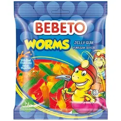 پاستیل کرمی ببتو 120 گرم BEBETO Worms