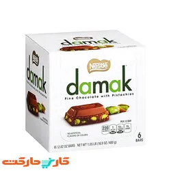 بسته 6 عددی شکلات با مغز پسته داماک نستله 60 گرم Nestle Damak Chocolate with Pistachios