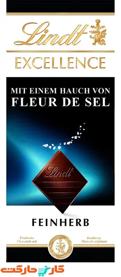 شکلات تخته ای لینت تلخ با طعم نمک دریا اکسلنس Lindt Excellence