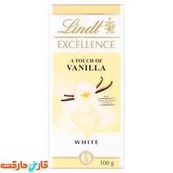 شکلات تخته ای لینت سفید با طعم وانیل اکسلنس Lindt Excellence