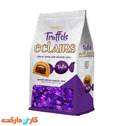 شکلات ترافل وانلی تافی کارامل با مغز کرم شکلات بنفش  VANELLI Truffels