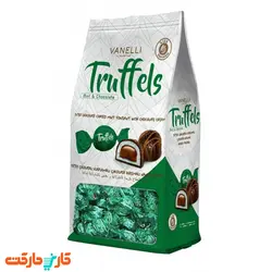 شکلات ترافل وانلی شکلات تلخ با کرم نعنایی سبز  VANELLI Truffels