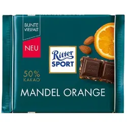 شکلات بادام و پرتقال ریتر اسپرت Ritter Sport Mandel Orange