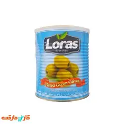 زیتون لوراس Pitted green olives وزن 400 گرم