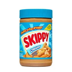 کره بادام زمینی کرمی بدون گلوتن آبی اسکیپی (Skippy)