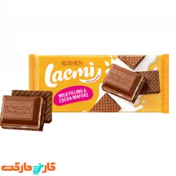 تابلت شکلات شیری با مغز شیری و ویفر کاکائویی لاکمی روشن ROSHEN