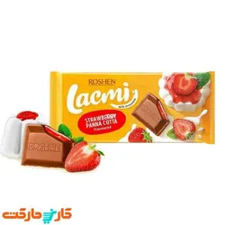 تابلت شکلات شیری و توت فرنگی لاکمی روشن ROSHEN