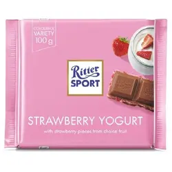 شکلات ماست و توت فرنگی ریتر اسپرت Ritter Sport Strawberry yogurt