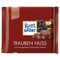 شکلات فندق و کشمش ریتر اسپرت Ritter Sport Trauben Nuss