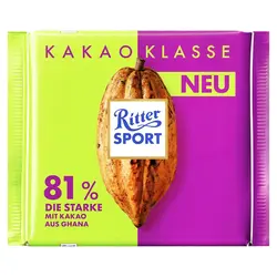 شکلات تلخ 81 درصد ریتر اسپرت Ritter Sport Kakao Klasse