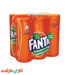 نوشابه فانتا قوطی 250 میلی لیتر Fanta شش عددی