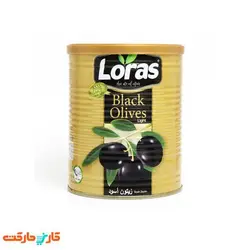 زیتون سیاه لوراس قوطی 400 گرمی loras