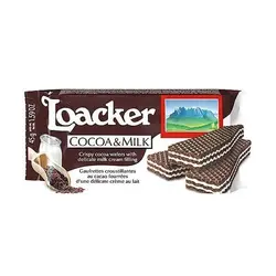 ویفر لواکر با طعم شیر و کاکائو 45 گرم Loacker Cocoa & Milk