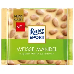 شکلات سفید بادام کامل ریتر اسپرت Ritter Sport Weisse Mandel