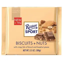 شکلات بیسکوئیت و فندق ریتر اسپرت Ritter Sport Biscuits Nuts