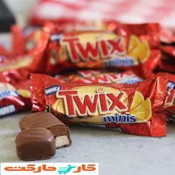 شکلات فله مینی یک کیلویی توییکس پرتقالی (Twix minis)