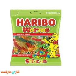 پاستیل هاریبو مدل WORMS مقدار 80 گرم