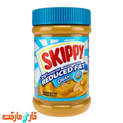 کره بادام زمینی کرمی بدون گلوتن کم چرب آبی اسکیپی (Skippy)