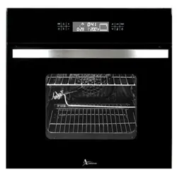 فر اخوان مدل F20 توکار برقی با نمای شیشه مشکی و استیل و ابعاد 55*60*60 - خانه استور