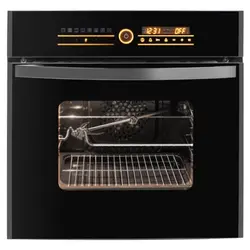 فر اخوان مدل F30 توکار برقی با نمای شیشه مشکی ابزارخورده و ابعاد 55*60*60 - خانه استور