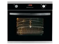 فر اخوان مدل F11 توکار گازی برقی با نمای شیشه مشکی و استیل و ابعاد 55*60*60 - خانه استور