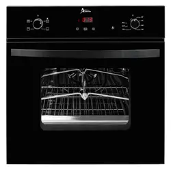 فر اخوان مدل F19 توکار برقی با نمای شیشه مشکی و استیل و ابعاد 55*60*60 - خانه استور