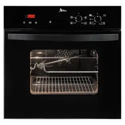 فر اخوان مدل F23 توکار گازی برقی با نمای شیشه مشکی و استیل و ابعاد 55*60*60 - خانه استور