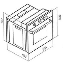 فر داتیس مدل DF-672 الترا توکار گازی برقی دارای قفل کودک و تایمر دیجیتال - خانه استور