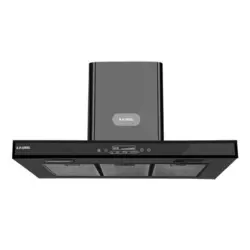 هود ایلیا استیل مدل میترا شومینه با سایز 90 سانتی متر و با نمای  شیشه و بدنه مشکی - خانه استور