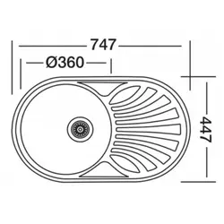 سینک ظرفشویی لتو مدل TX-25 توکار به صورت تک لگن - خانه استور