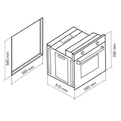 فر داتیس مدل DF-665 توکار گازی برقی دارای ۱۸ ماه گارانتی از تاريخ نصب - خانه استور