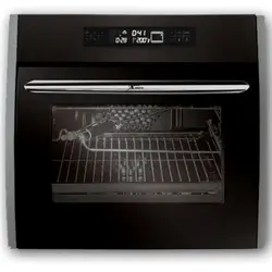 فر اخوان مدل F27 توکار برقی با نمای شیشه مشکی و استیل و ابعاد 55*60*60 - خانه استور