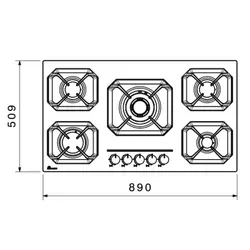 اجاق گاز رومیزی بیمکث مدل 5075 ؛ لیست قیمت و فروش