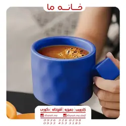 ماگ سرامیکی لته خوری مدل دسته هندسی