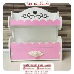 شلف جا ادویه تک کشو رنگی مدل گل رز