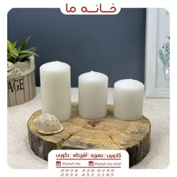 شمع سه سایز سفید مدل sh9