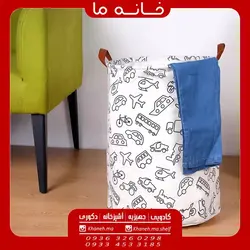 سبد رخت چرک مدل پارچه ای تاشو
