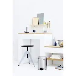 سطل پدالی 5 لیتر برابانتیا (Brabantia) مدل Fingerprint Proof
