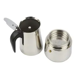 قهوه جوش آینوکس(INOX) مدل موکااستیل 4کاپ