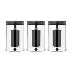 بانکه پنجره دار استیل برابانتیا (Brabantia) پک 3 تایی