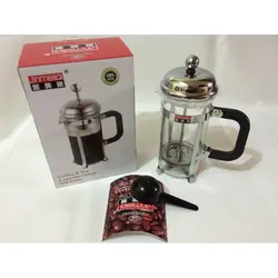 فرنچ پرس پیرکس JMLCoffee با کاور استیل 600 میلی لیتر