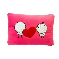 بالش مخمل ما دو تا مدل Love رنگ صورتی